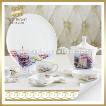 Fine quality table set italian style porcelain royal dinner set